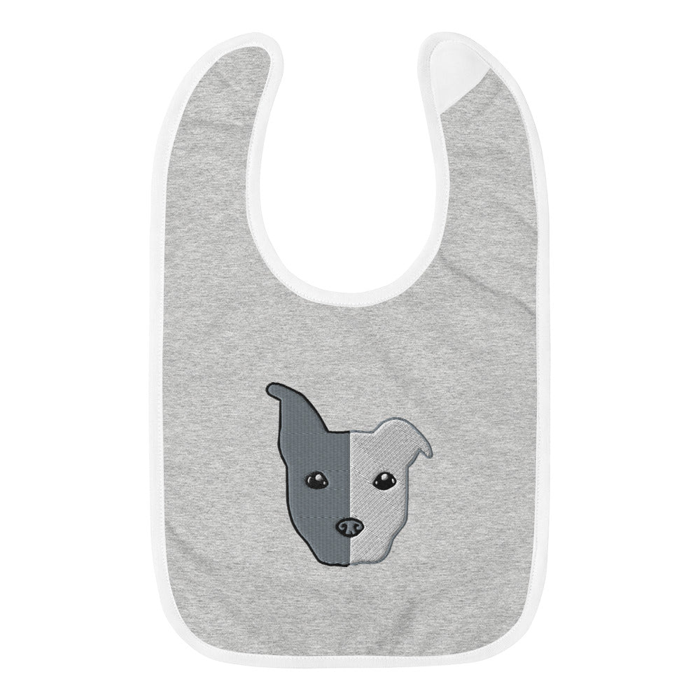 Split Face Embroidered Baby Bib