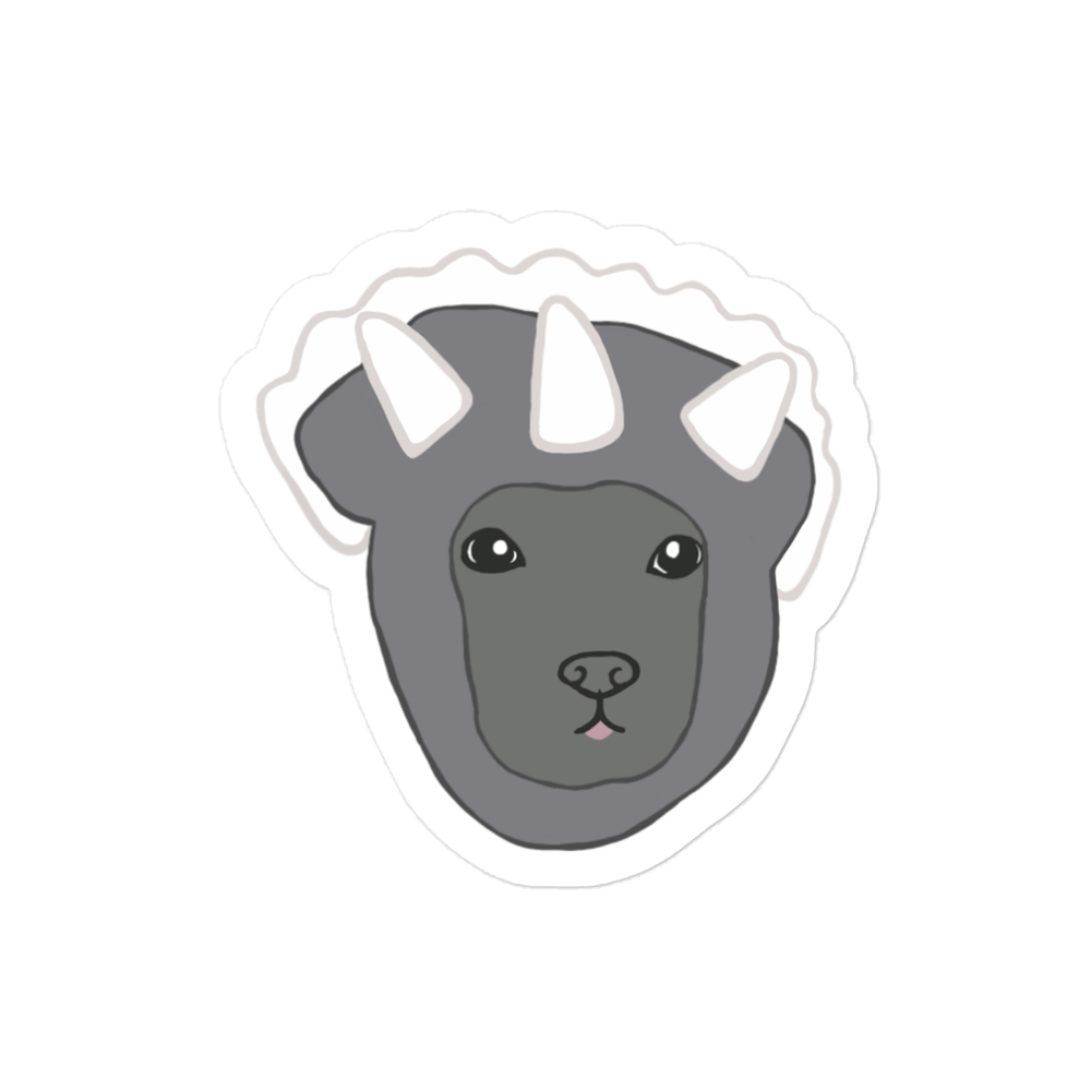Ivy Triceratops Blep Bubble-free stickers