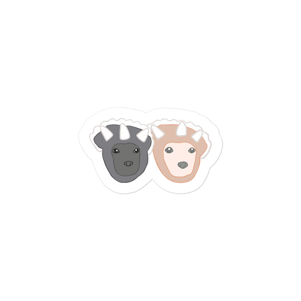 Pair of Triceratops Bubble-free stickers