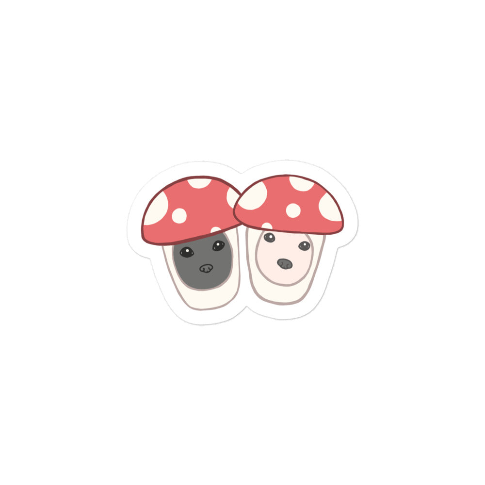 Pair of Mushrooms Bubble-free stickers