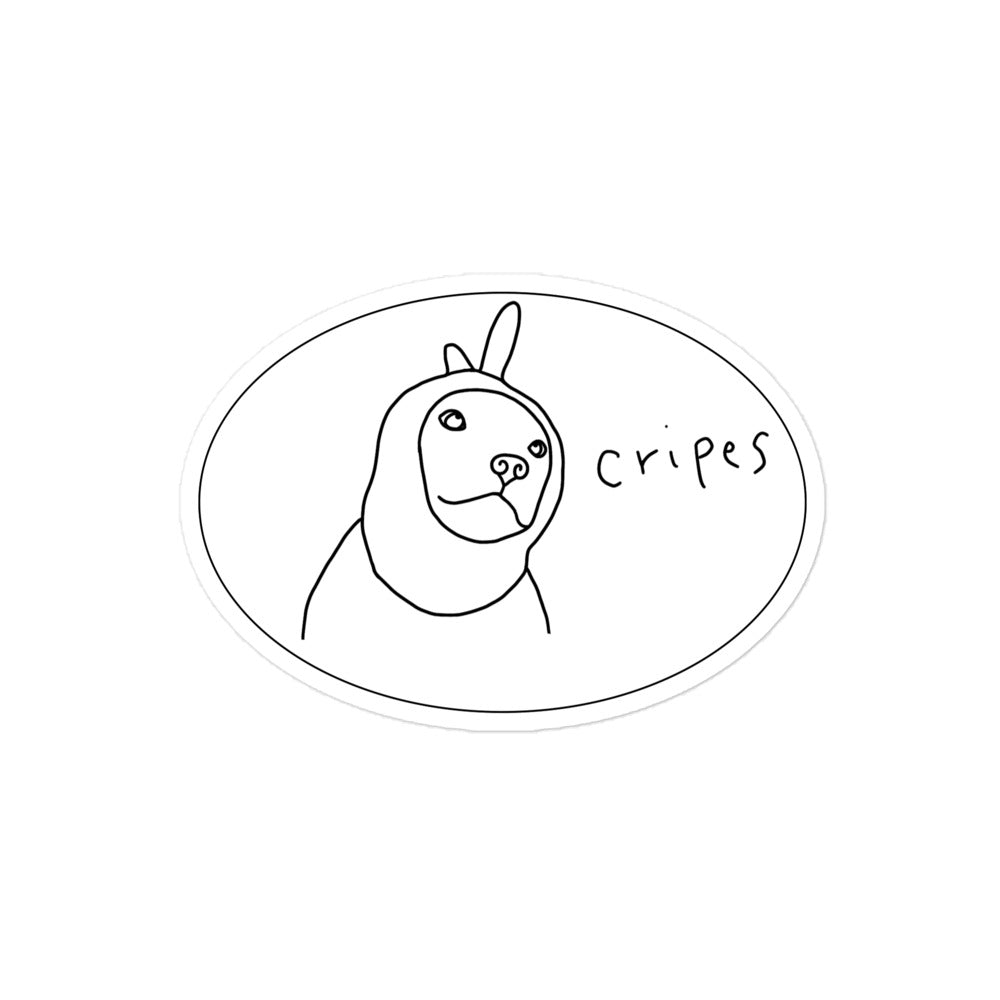 "Cripes" Bubble-free stickers