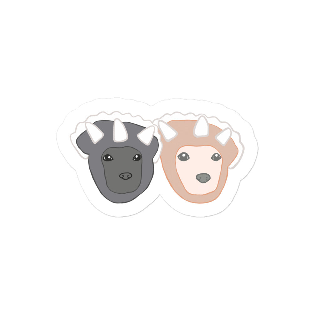 Pair of Triceratops Bubble-free stickers