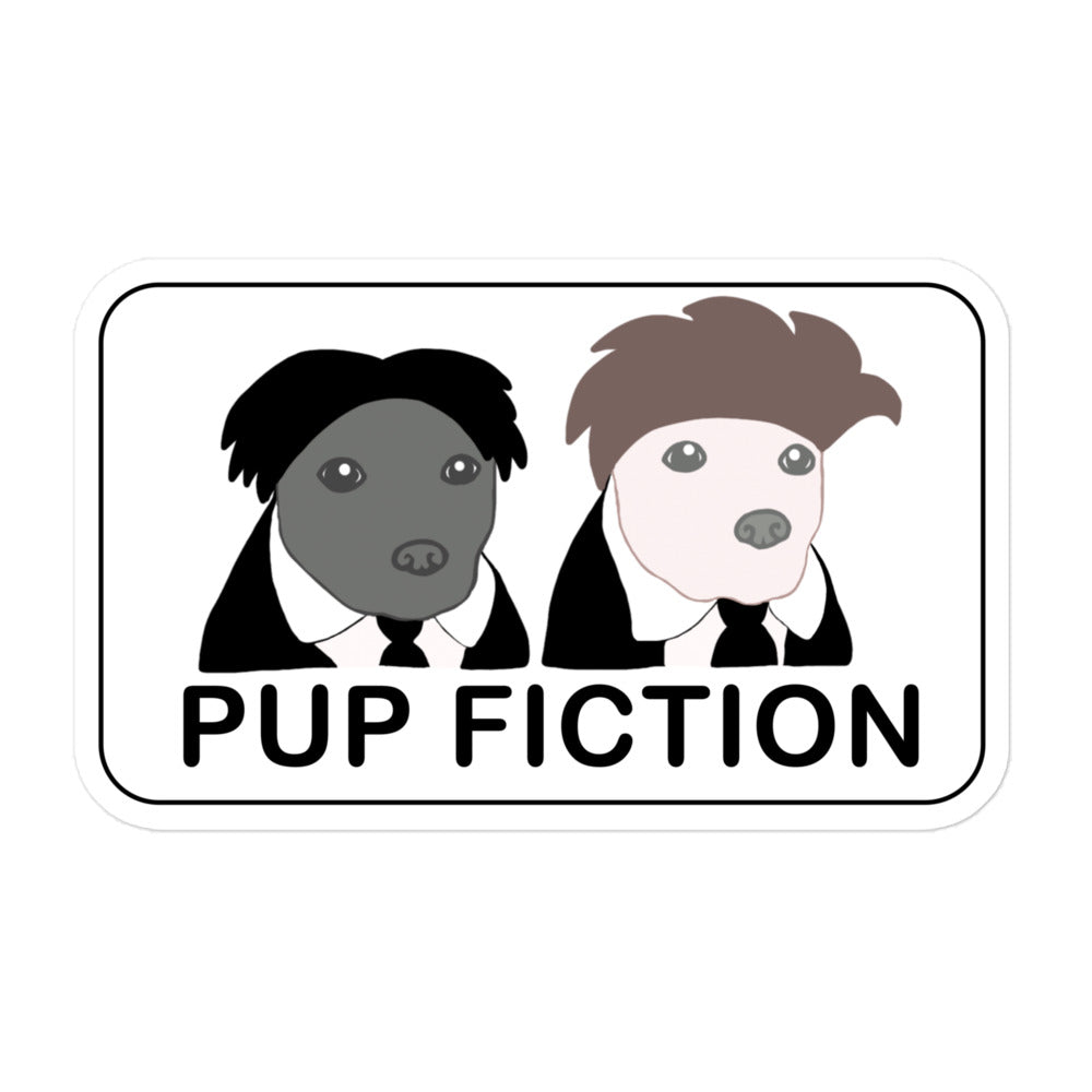"Pup Fiction" Pair Bubble-free stickers