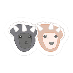 Pair of Triceratops Bubble-free stickers