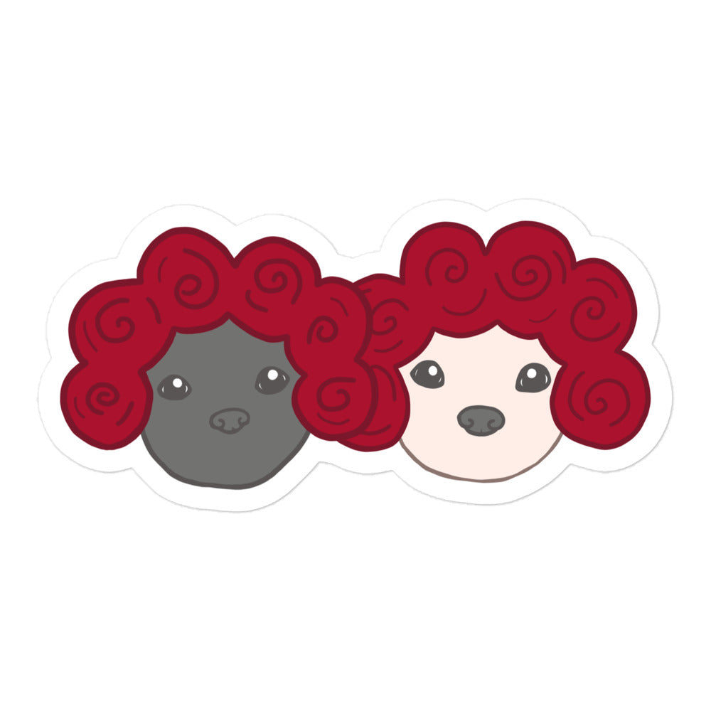 Pair of Rose Crowns Bubble-free stickers