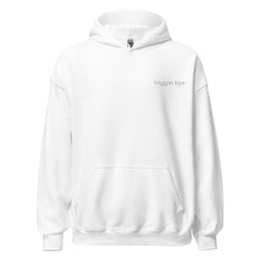 "Friggin Bye" Adult Hoodie Unisex White Embroidered