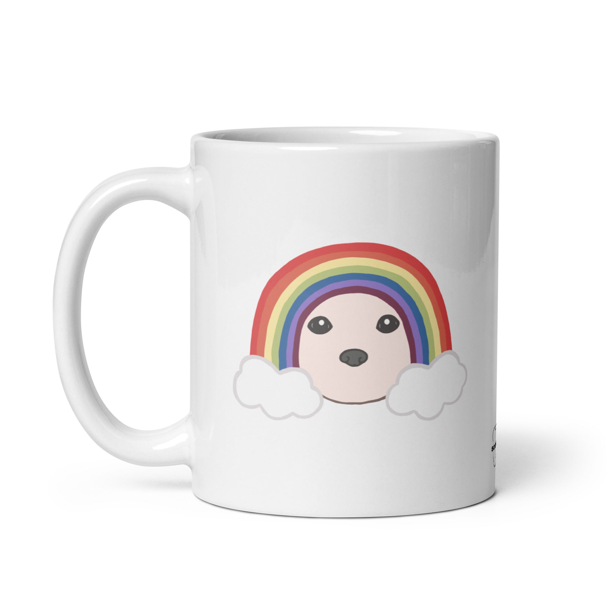 Rainbow White glossy mug