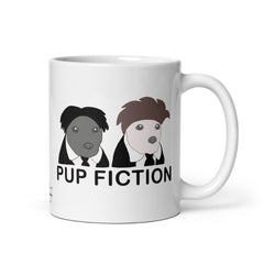 "Pup Fiction" White glossy mug