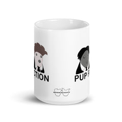 "Pup Fiction" White glossy mug