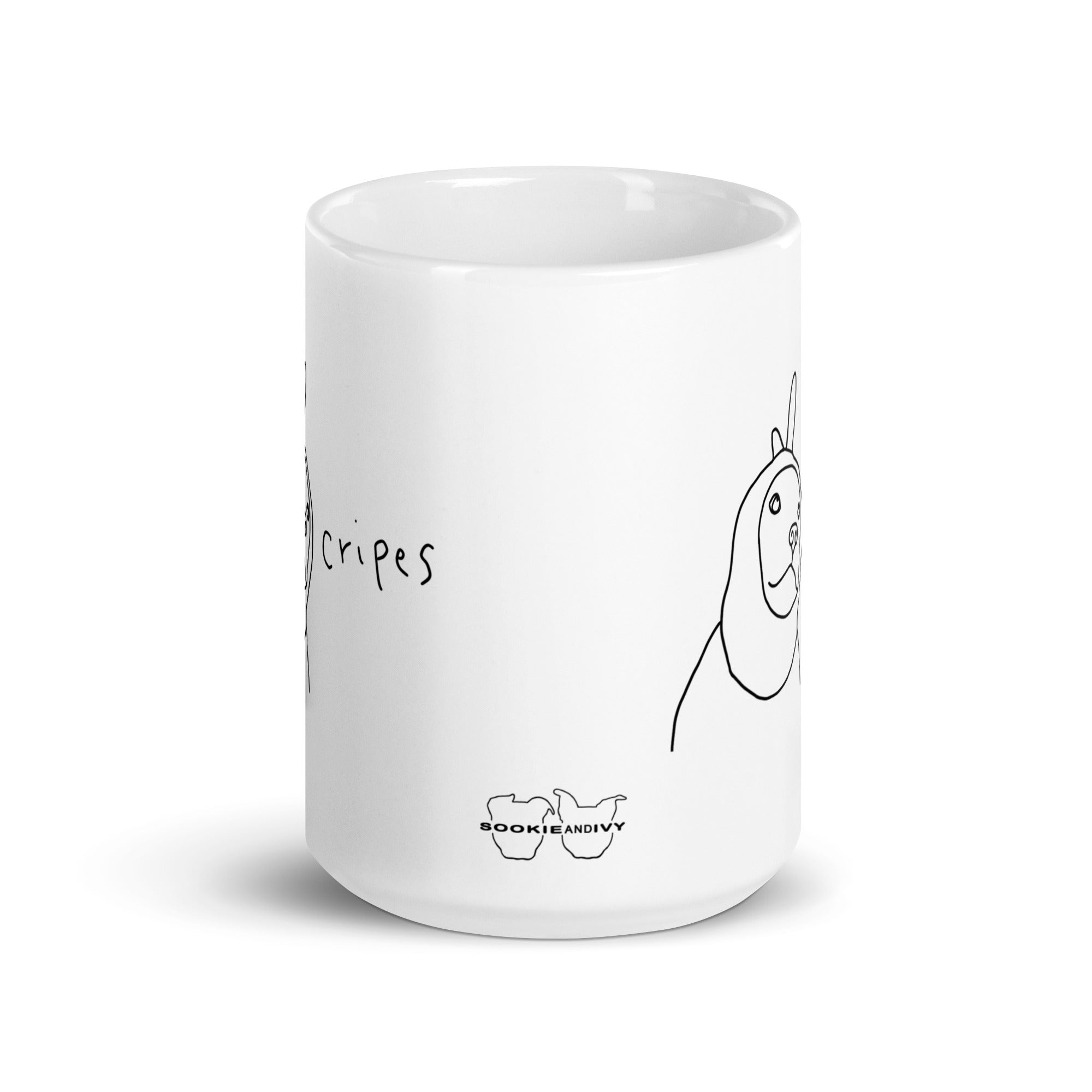 "Cripes" White glossy mug