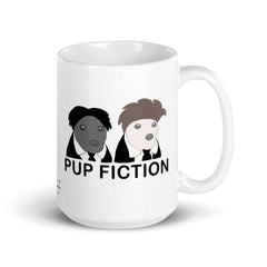 "Pup Fiction" White glossy mug