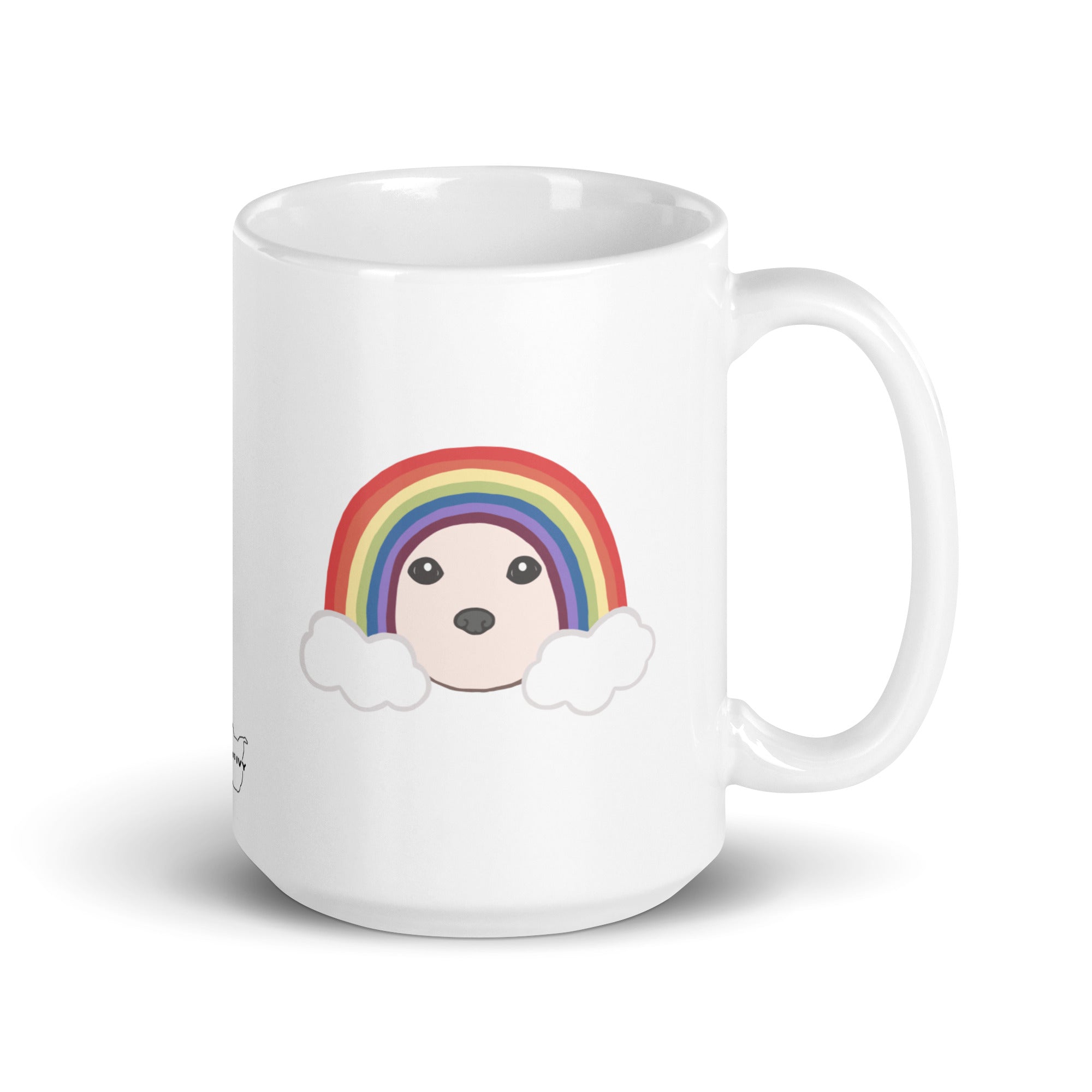 Rainbow White glossy mug