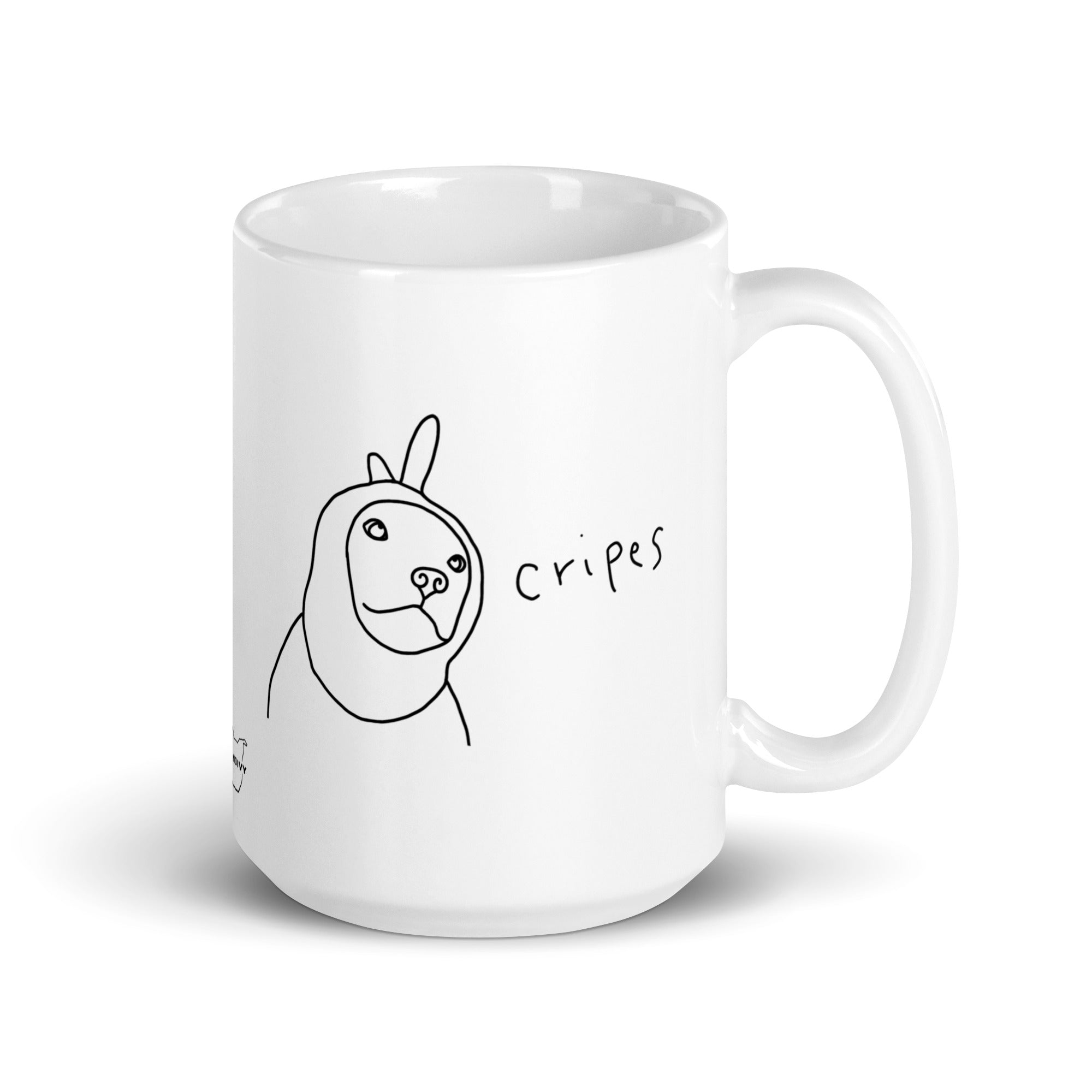 "Cripes" White glossy mug