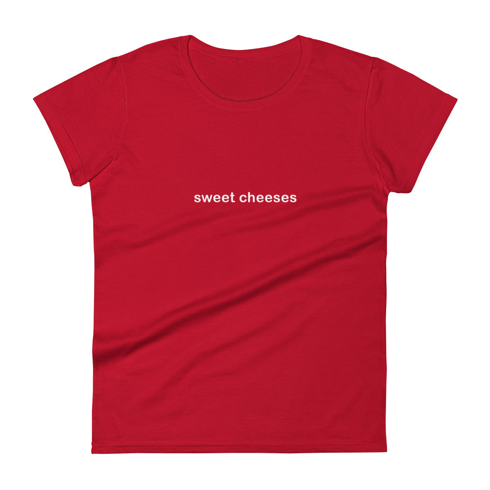 "Sweet Cheeses" Adult Women's short sleeve t-shirt