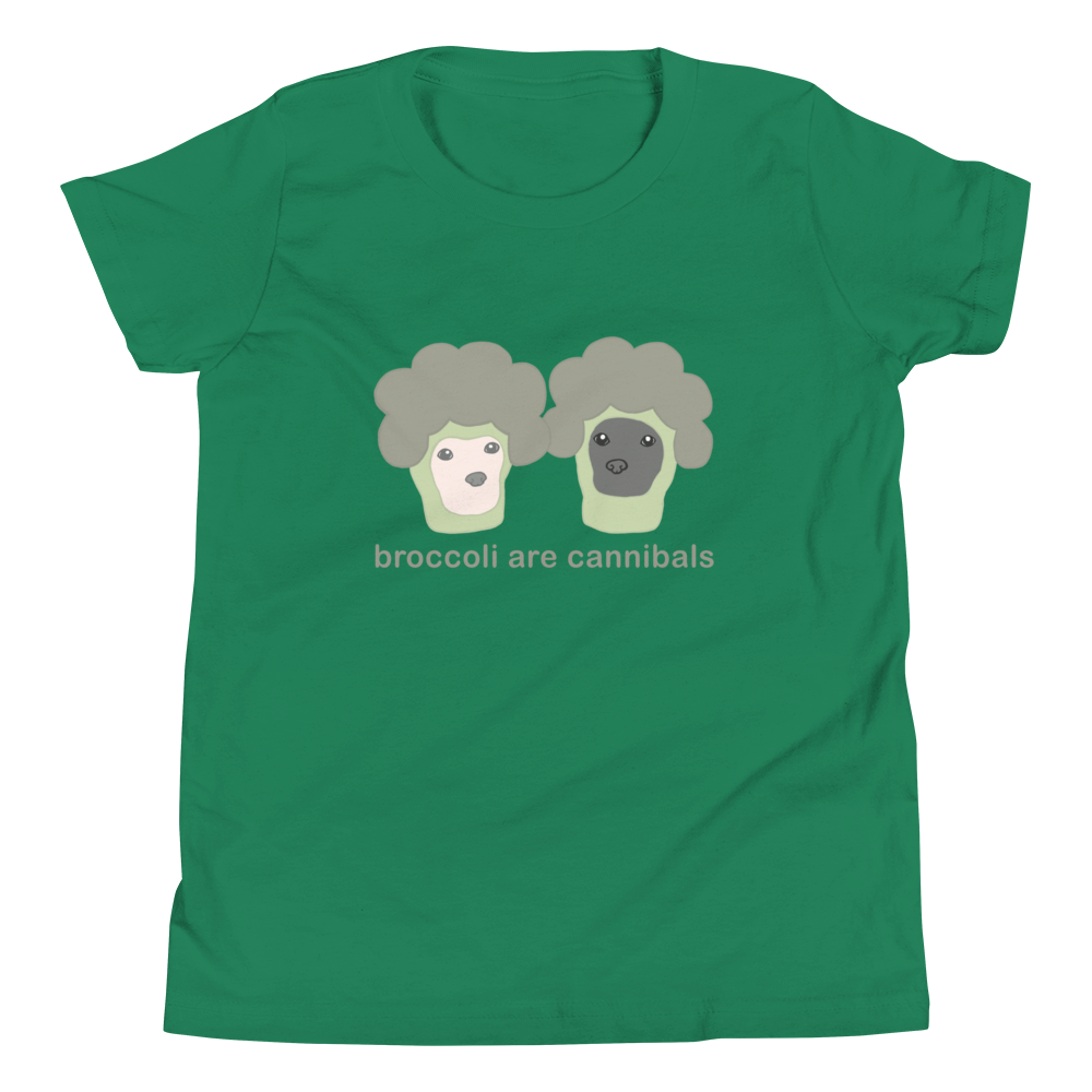 "Broccoli are Cannibals" Youth Short Sleeve T-Shirt